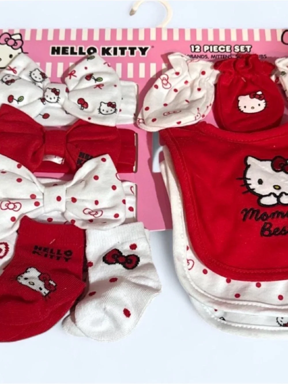 Hello Kitty Red and White 12-Piece Baby Accessories Set